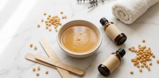 Kit completo per ceretta brasiliana professionale con scaldacera, granuli di cera e accessori