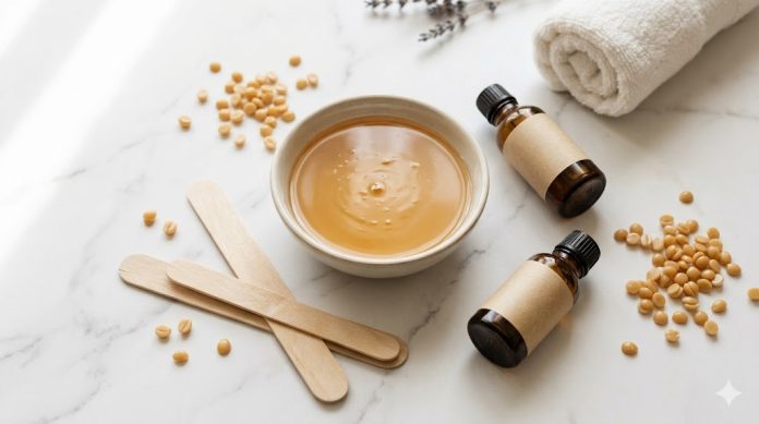 Kit completo per ceretta brasiliana professionale con scaldacera, granuli di cera e accessori