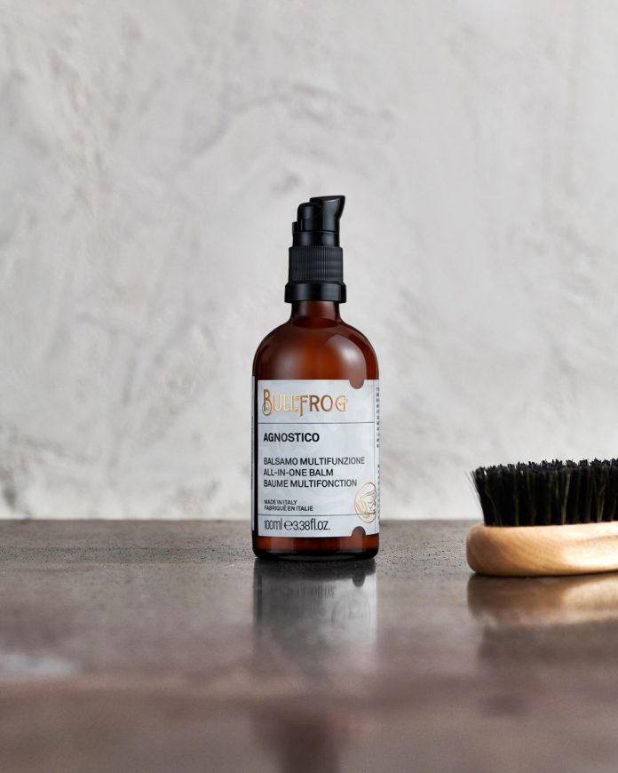 Bullfrog Agnostico Balsamo Multifunzione 100ml con spazzola barba - disponibile da Tamburrino 1963 Gallarate
