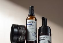 Prodotti styling Bullfrog Barbershop - Pasta Modellante, Siero Disciplinante e Schiuma Controllo Ricci